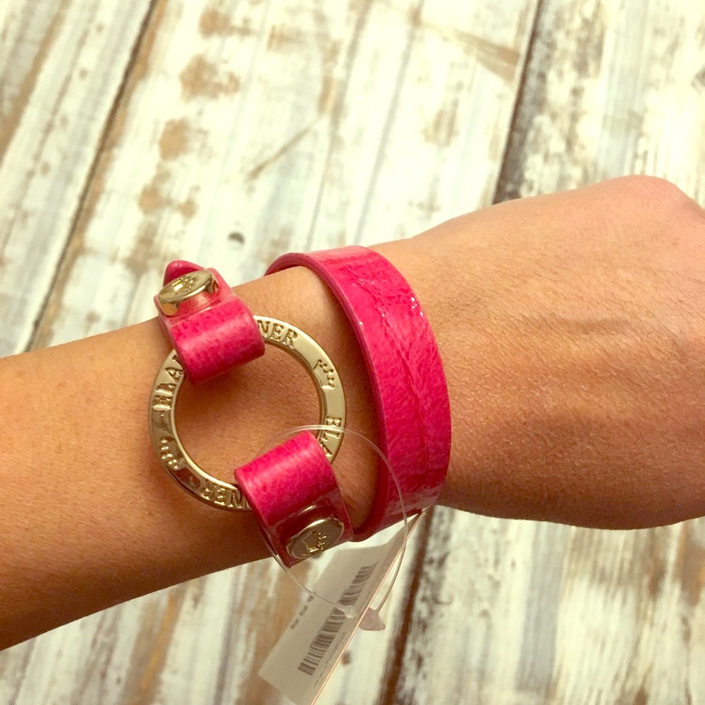 Pink Leather Bracelet